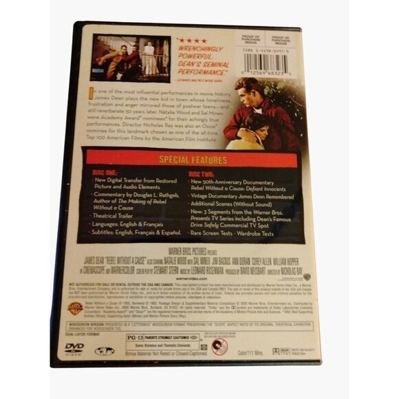 The Complete James Dean Collection DVD Giant East of Eden Rebel 5 Disc Set - Picture 16 of 16